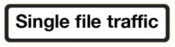Single File Traffic Supplementary Plate